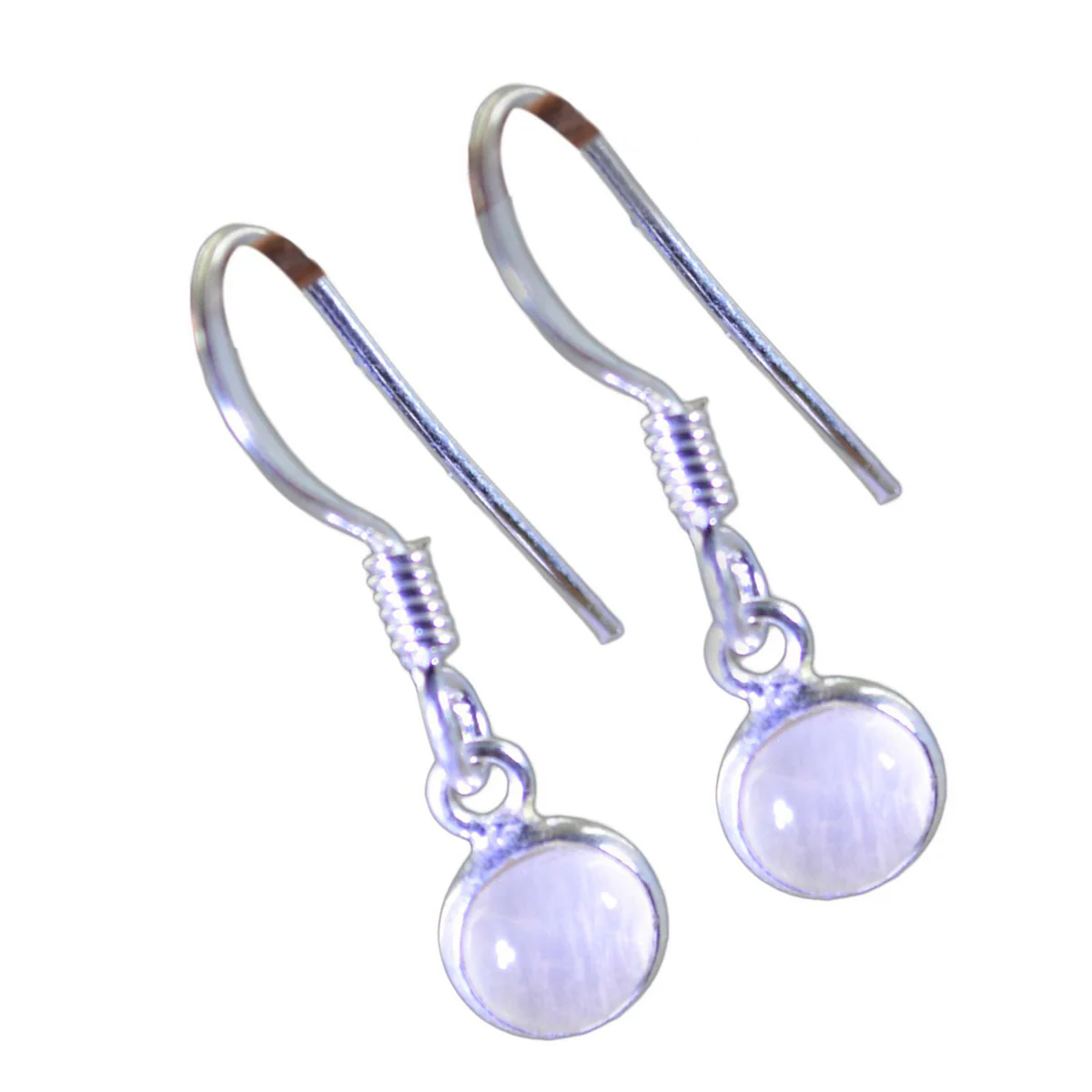 Rose Quartz Italian Hanna multiple Dangle Pink 925 Silver Earring - Image 2