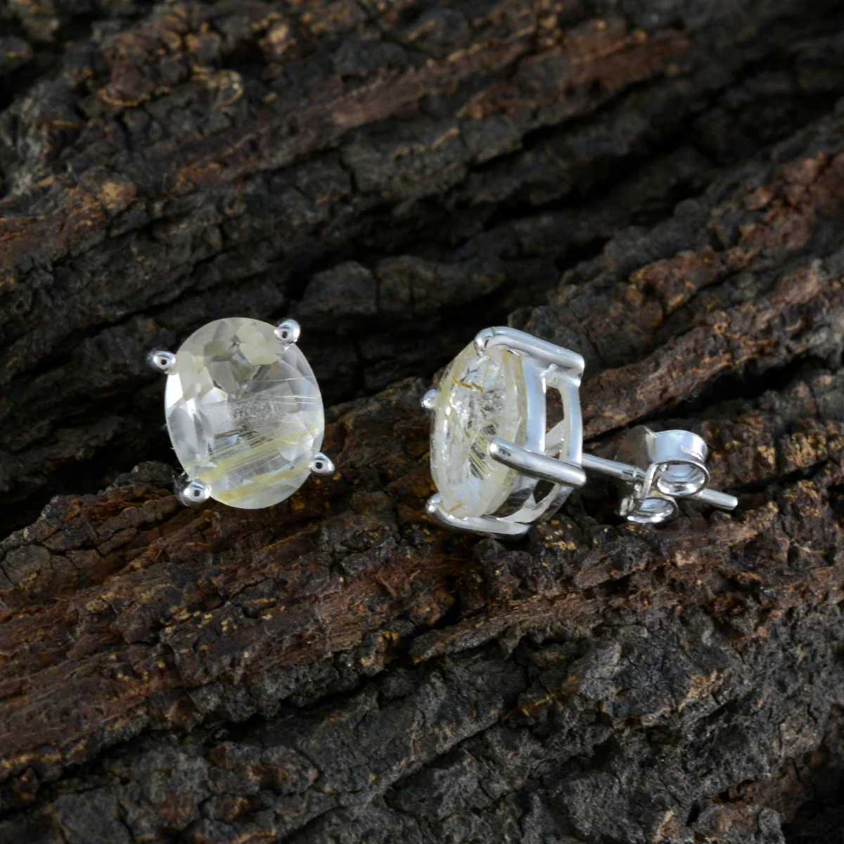 Rose Quartz Middle Eastern Alina Solitaire Stud Pink 925 Sterling Silver Earring - Image 3