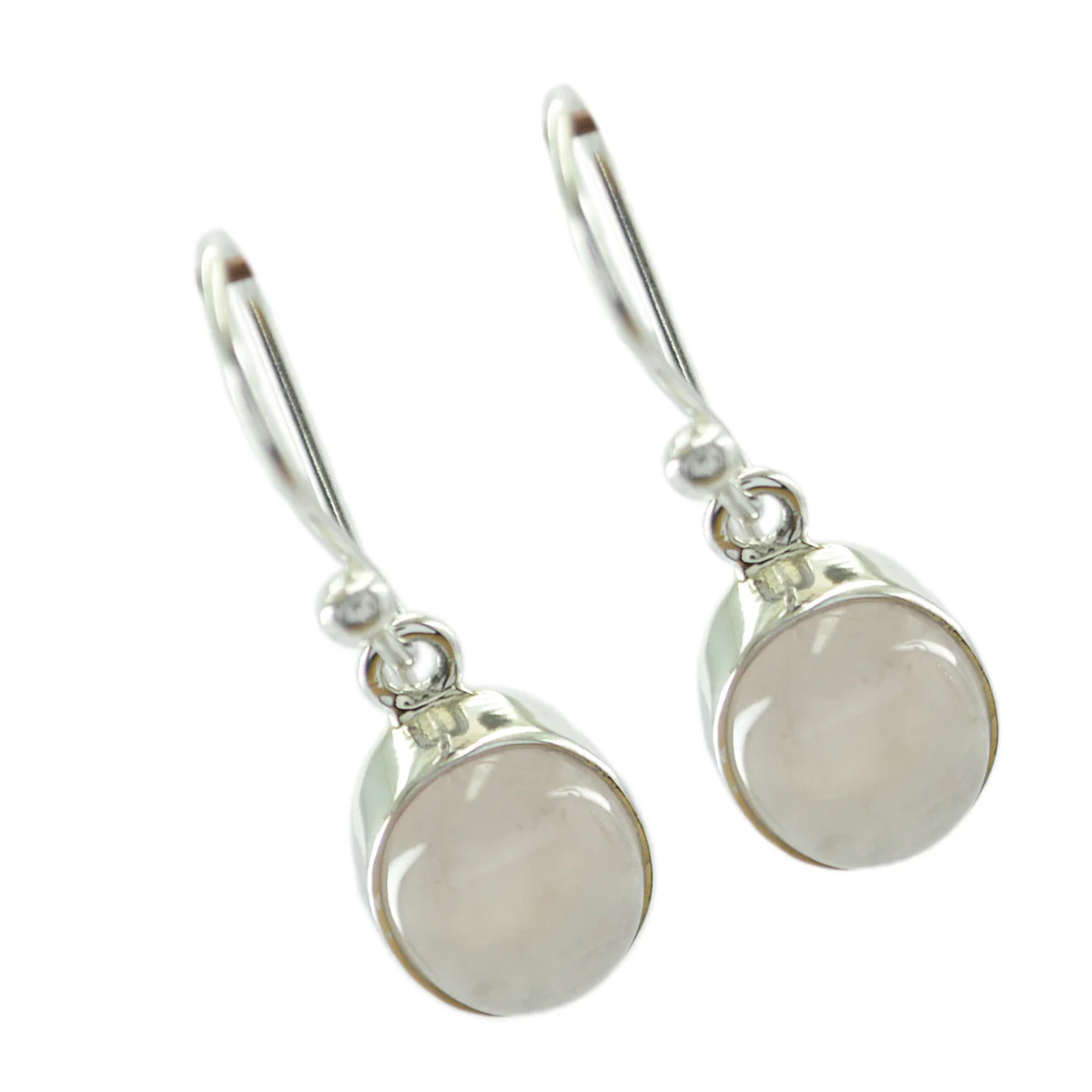 Rose Quartz Moroccan Isla multiple Dangle Pink Sterling Silver Earring - Image 3
