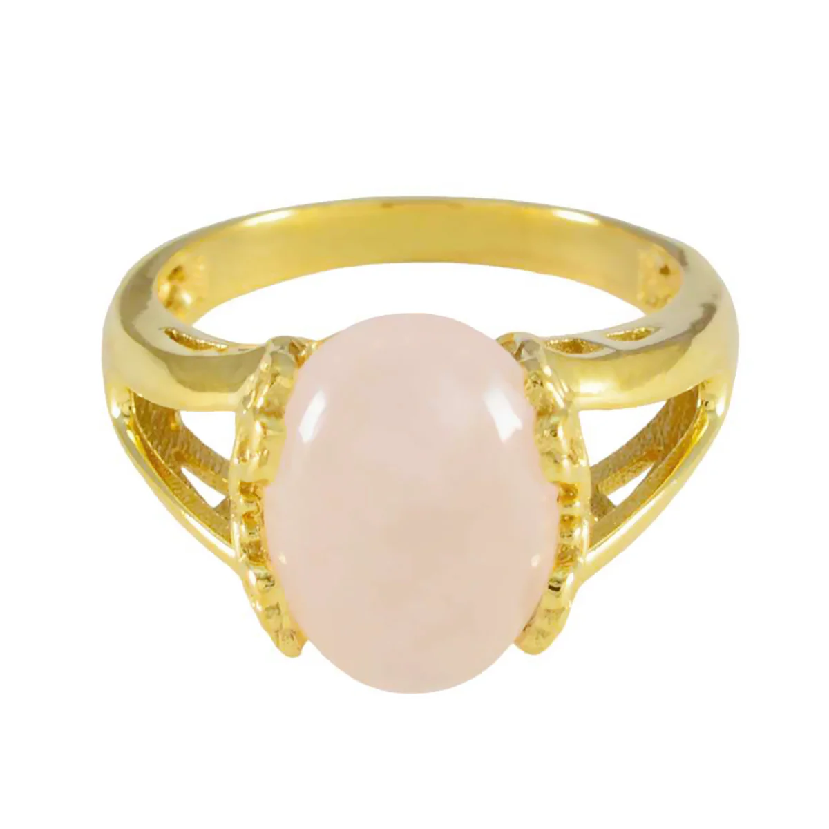 Rose Quartz Solitaire American Sterling Silver Pink Gems Slim Ethnic Ring Jewellery