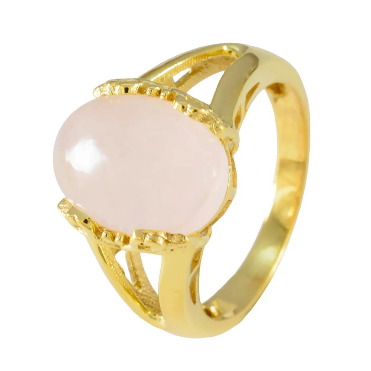 Rose Quartz Solitaire American Sterling Silver Pink Gems Slim Ethnic Ring Jewellery - Image 2