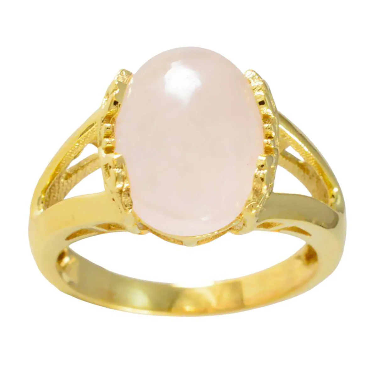 Rose Quartz Solitaire American Sterling Silver Pink Gems Slim Ethnic Ring Jewellery - Image 3