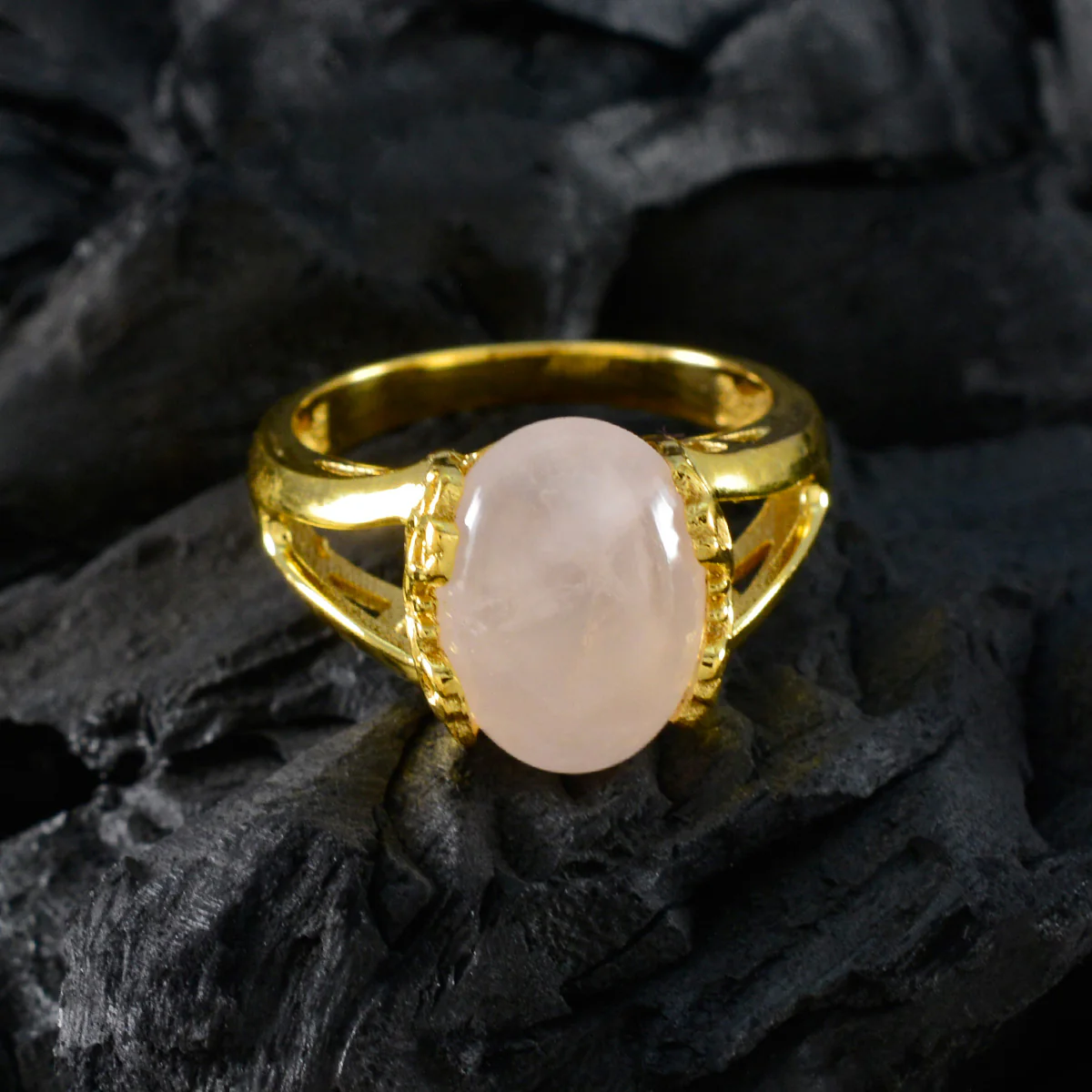 Rose Quartz Solitaire American Sterling Silver Pink Gems Slim Ethnic Ring Jewellery - Image 4