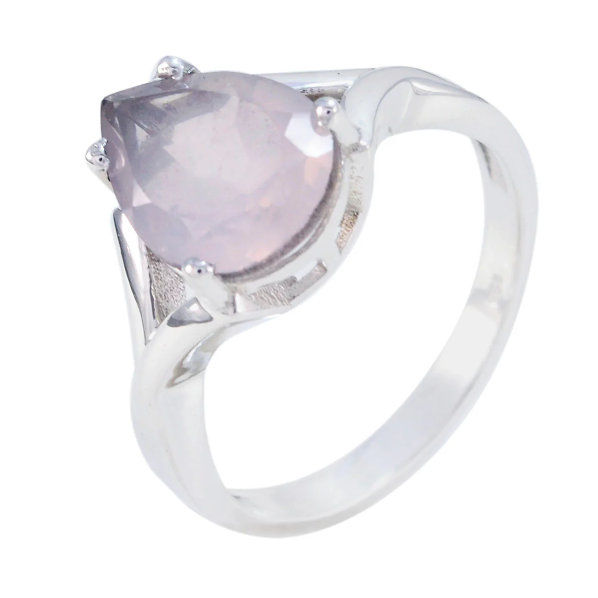Rose Quartz Solitaire Egyptian 925 Silver Pink Gemstones Minimal Promise Ring Jewellery - Image 2