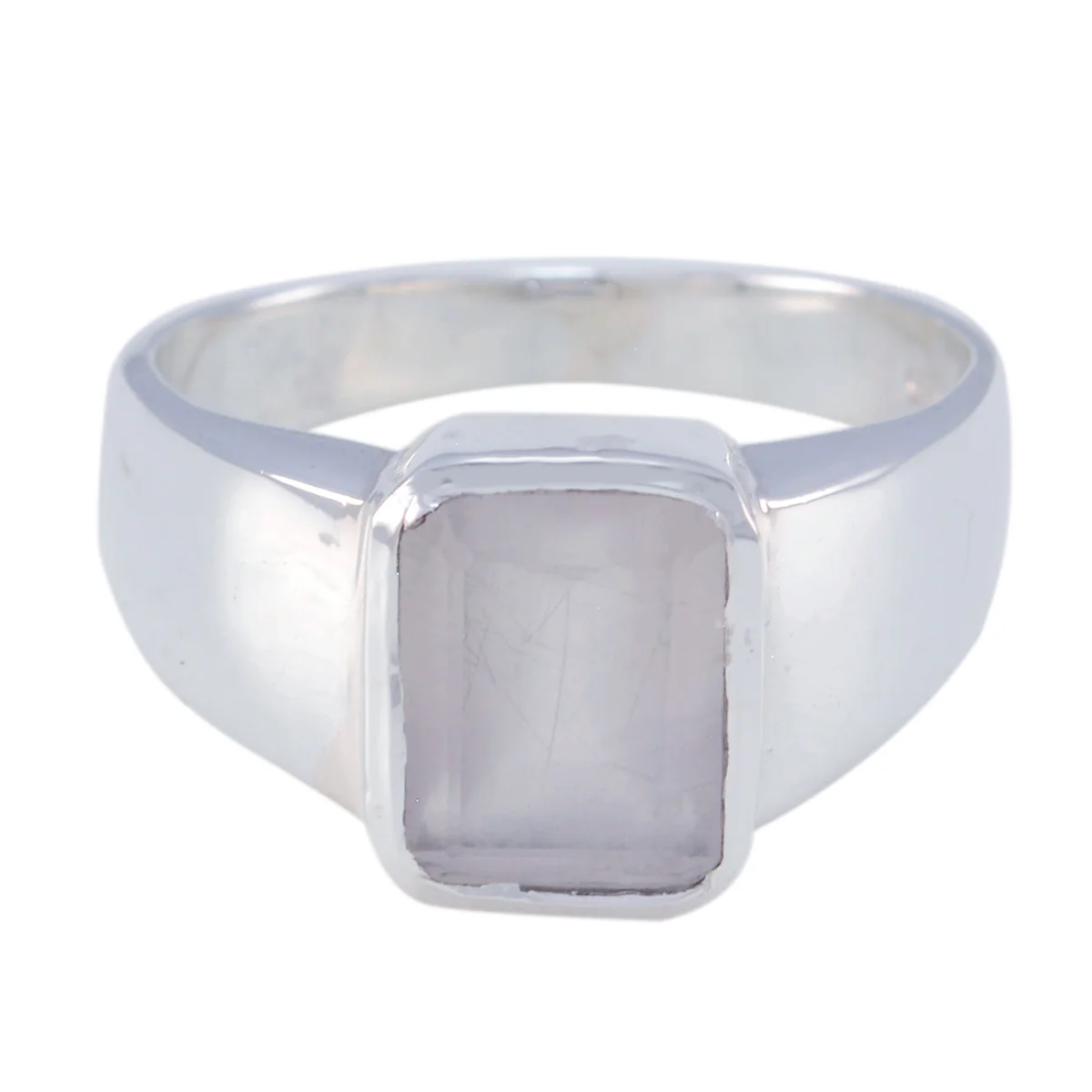 Rose Quartz Solitaire Moroccan 925 Silver Pink Gemstones Mid-weight Signet Ring Jewellery - Image 2