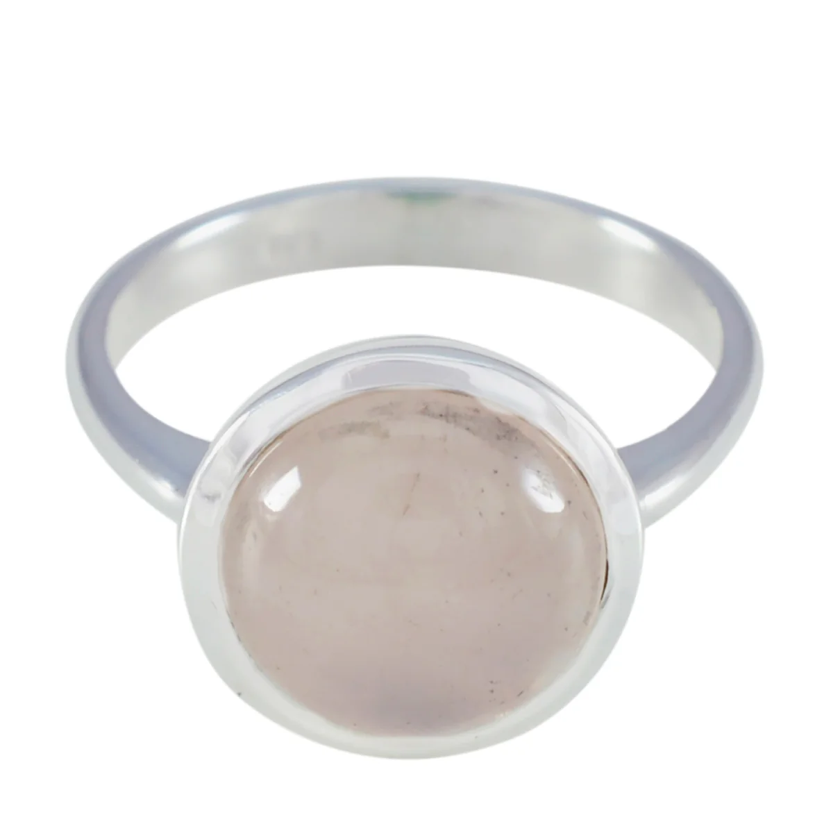 Rose Quartz Solitaire Moroccan 925 Silver Pink Gemstones Tiny Feminine Ring Jewelry