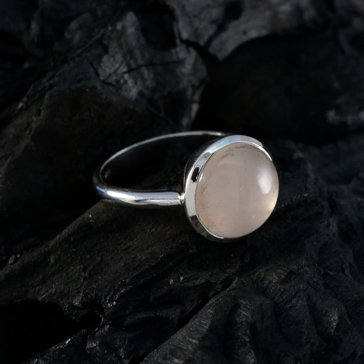 Rose Quartz Solitaire Moroccan 925 Silver Pink Gemstones Tiny Feminine Ring Jewelry - Image 4