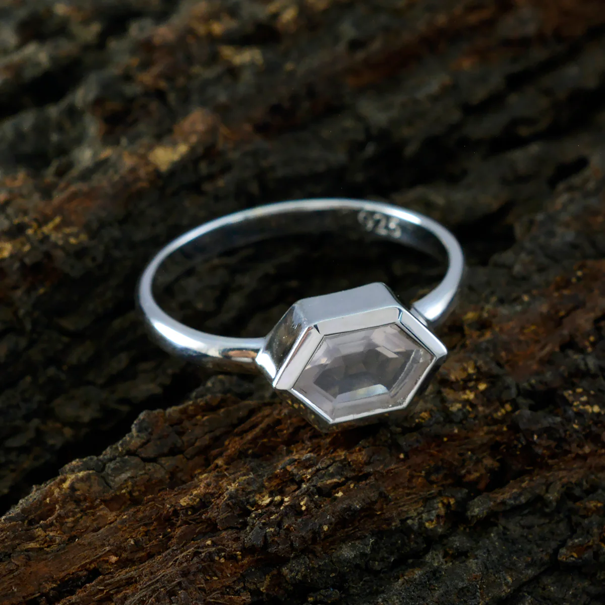 Rose Quartz Solitaire Turkish Silver Pink Gemstones Dainty Luxurious Ring Jewellery - Image 3