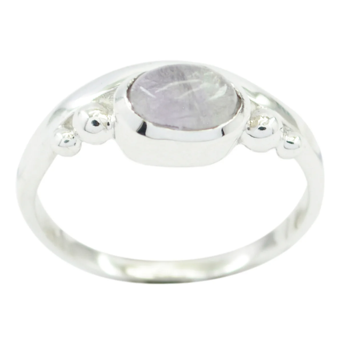 Rose Quartz Solitaire Turkish Sterling Silver Pink Gems Delicate Sophisticated Ring Jewelry