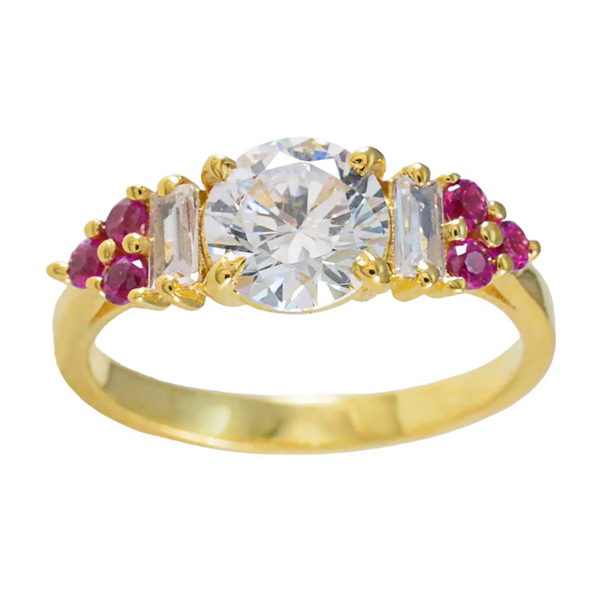 Ruby CZ Halo Indian 925 Sterling Silver Red Gemstone Delicate Graceful Ring Jewelry - Image 3