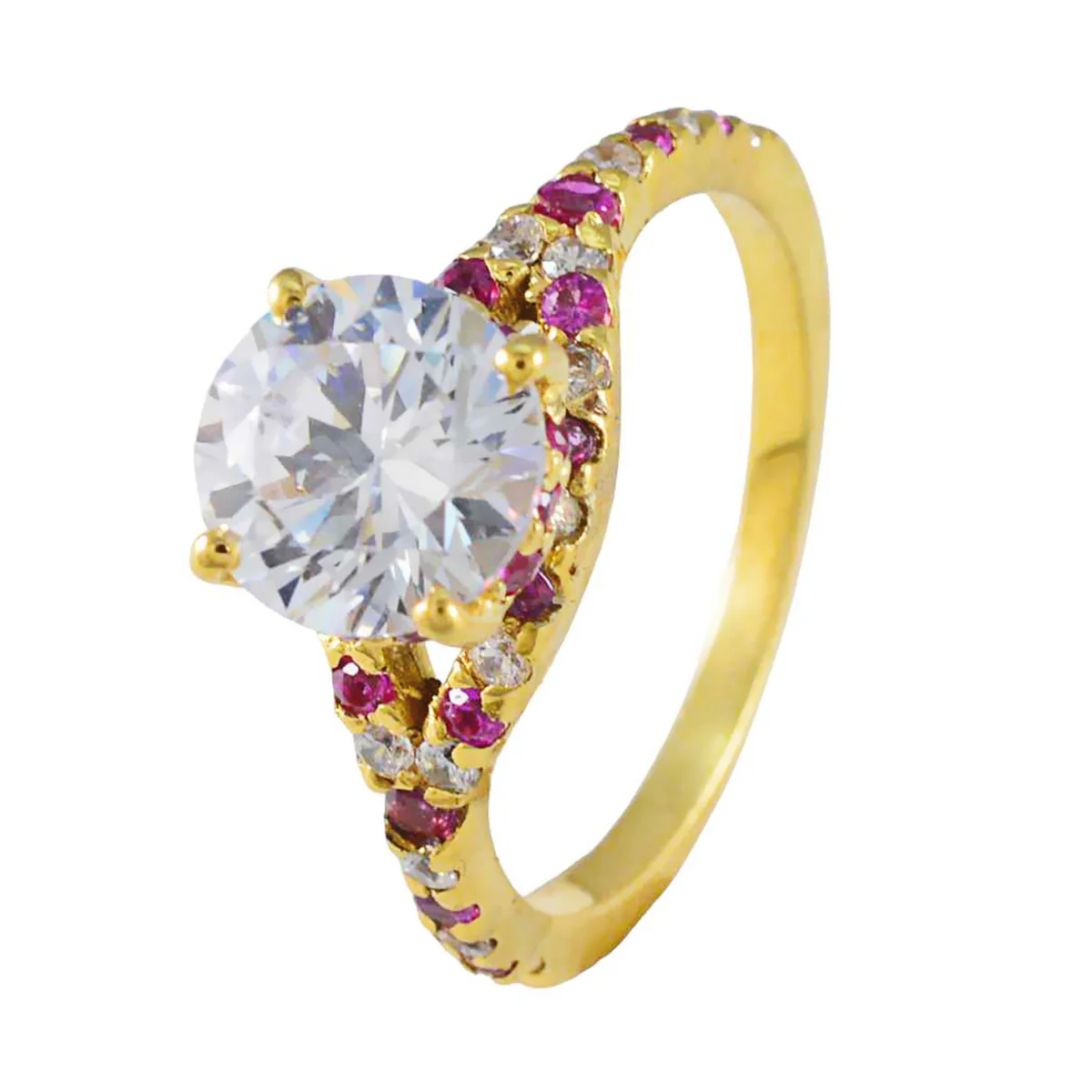 Ruby CZ Halo Korean 925 Sterling Silver Red Gemstone Delicate Sophisticated Ring Jewelry - Image 2
