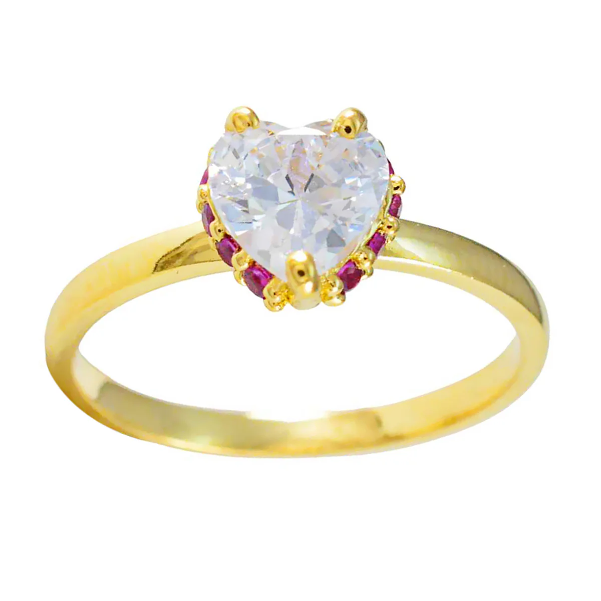 Ruby CZ Halo Latin American Silver Red Gems Delicate Contemporary Ring Jewellery - Image 3