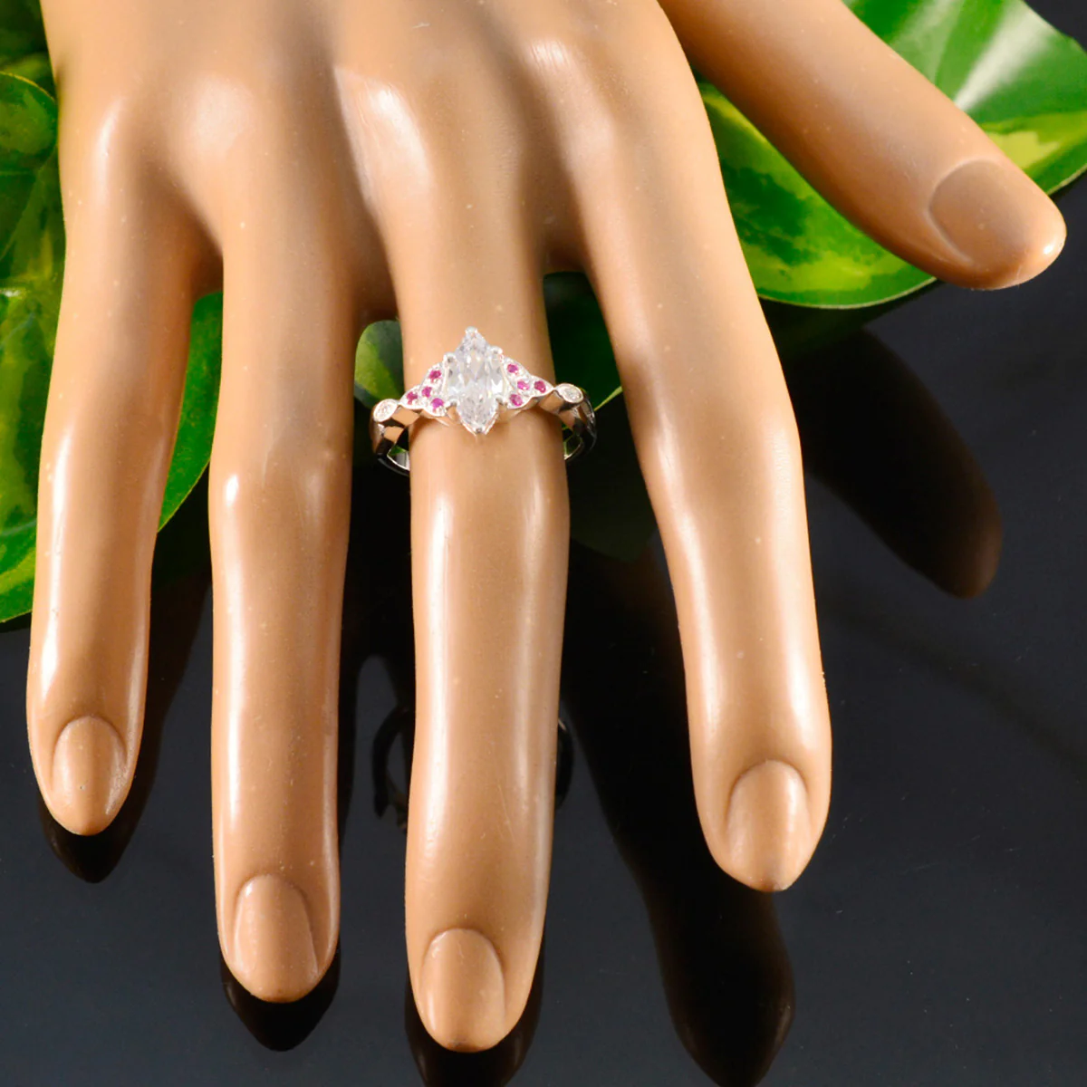 Ruby CZ Halo Moroccan 925 Sterling Silver Red Gemstone Featherlight Luxurious Ring Jewellery - Image 5