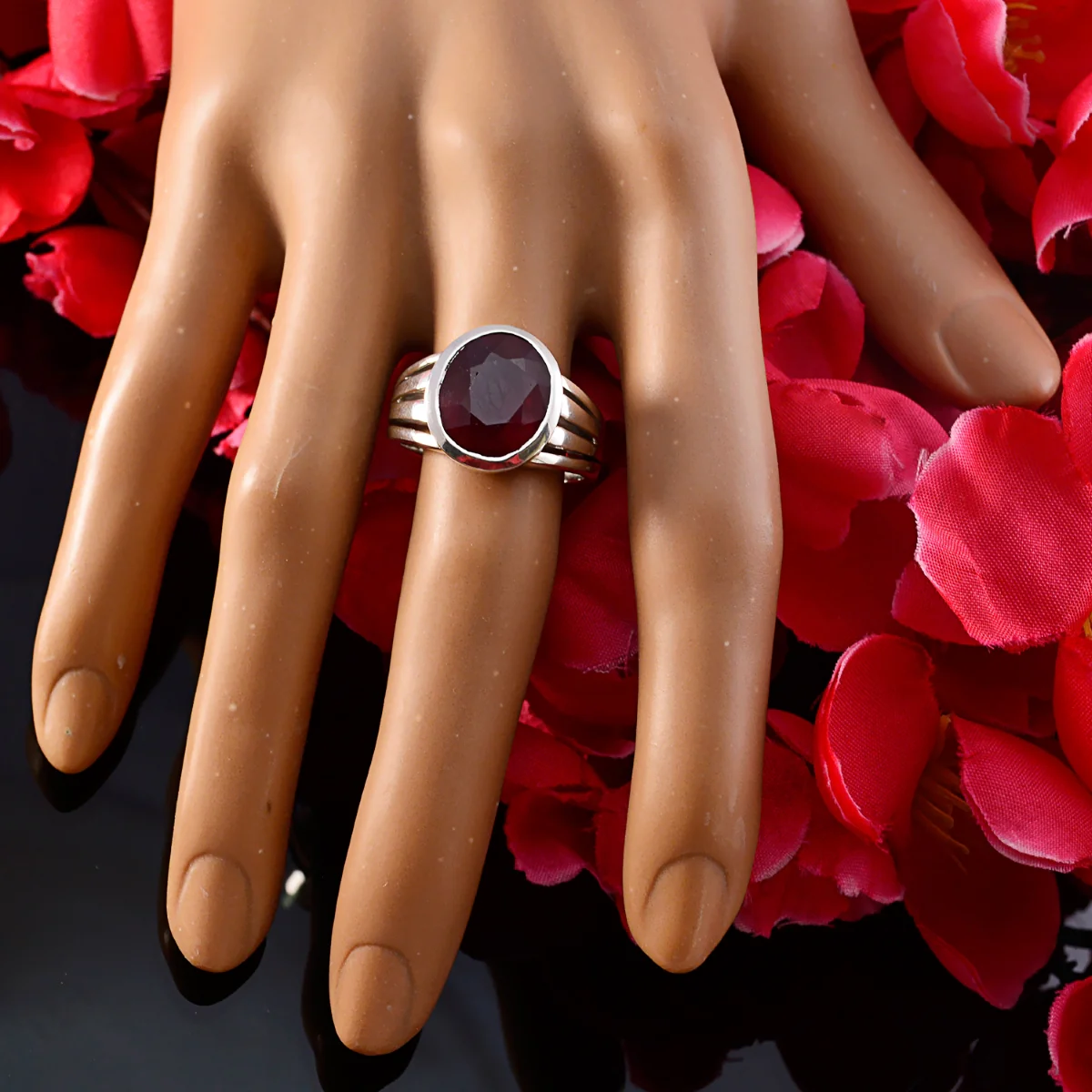 Ruby Cz Solitaire Moroccan 925 Silver Red Gemstone Essential Cultural Ring Jewelry - Image 5