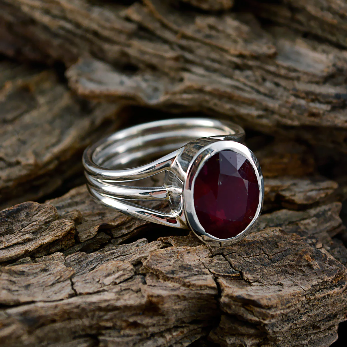 Ruby Cz Solitaire Russian 925 Silver Red Gems Essential Cultural Ring Jewelry - Image 2