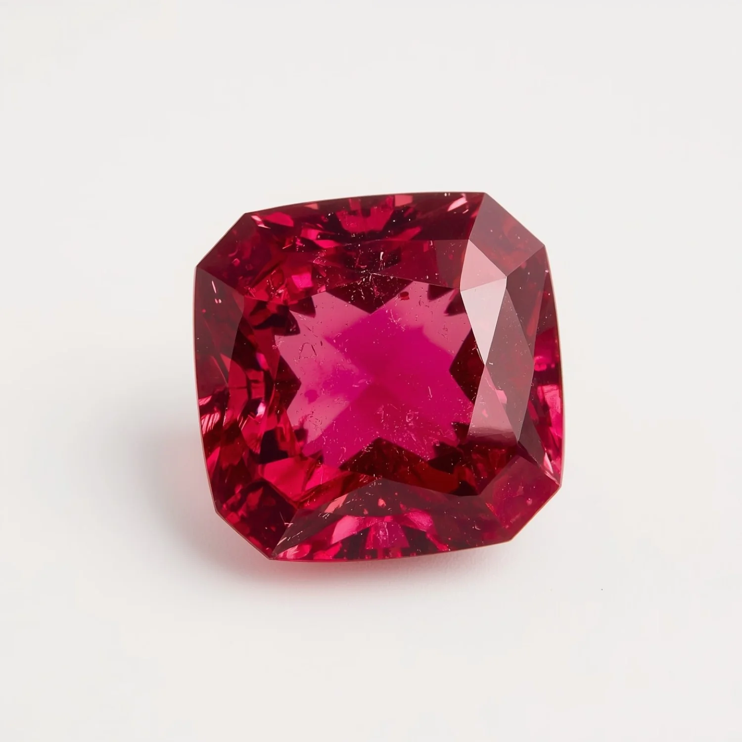 Ruby (GF) 10PC Tiny 4x4 MM Square Faceted Pink Brilliant Precious Loose Gems - Image 2