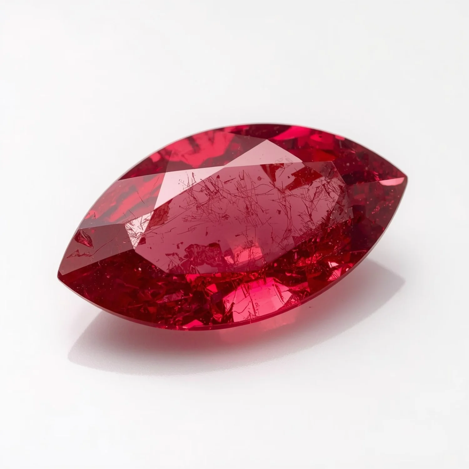 Ruby (GF) 1PC Chunky 10x20 MM Marquise Faceted Pink Lustrous Precious Gems - Image 2
