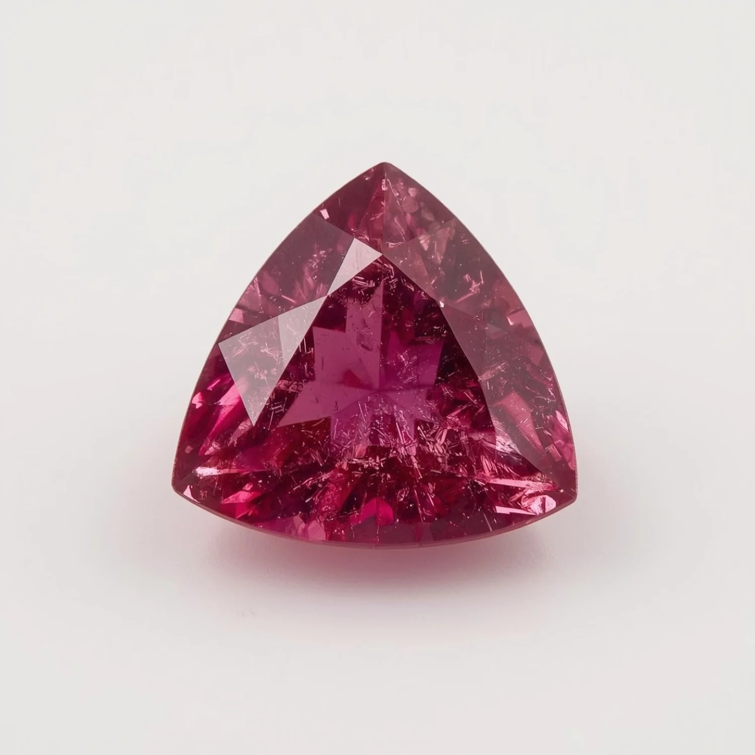 Ruby (GF) 1PC Chunky 16x16 MM Triangle Faceted Pink Pure Precious Loose Gems - Image 2