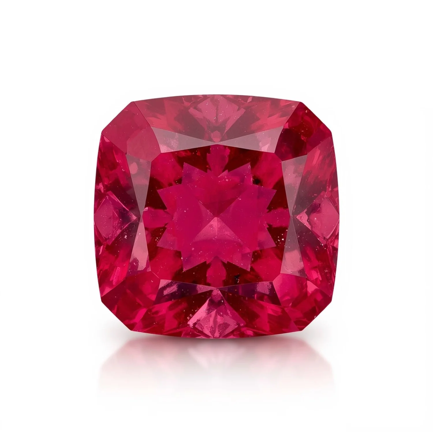 Ruby (GF) 1PC Large 10x10 MM Square Faceted Pink Shine Precious Loose Gemstones - Image 2