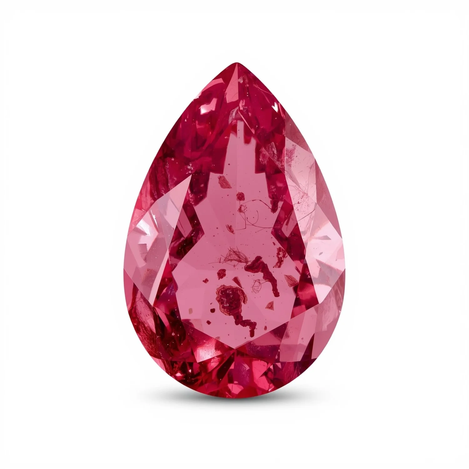 Ruby (GF) 1PC Large 9x11 MM Pear Faceted Pink Lustrous Precious Gems - Image 2