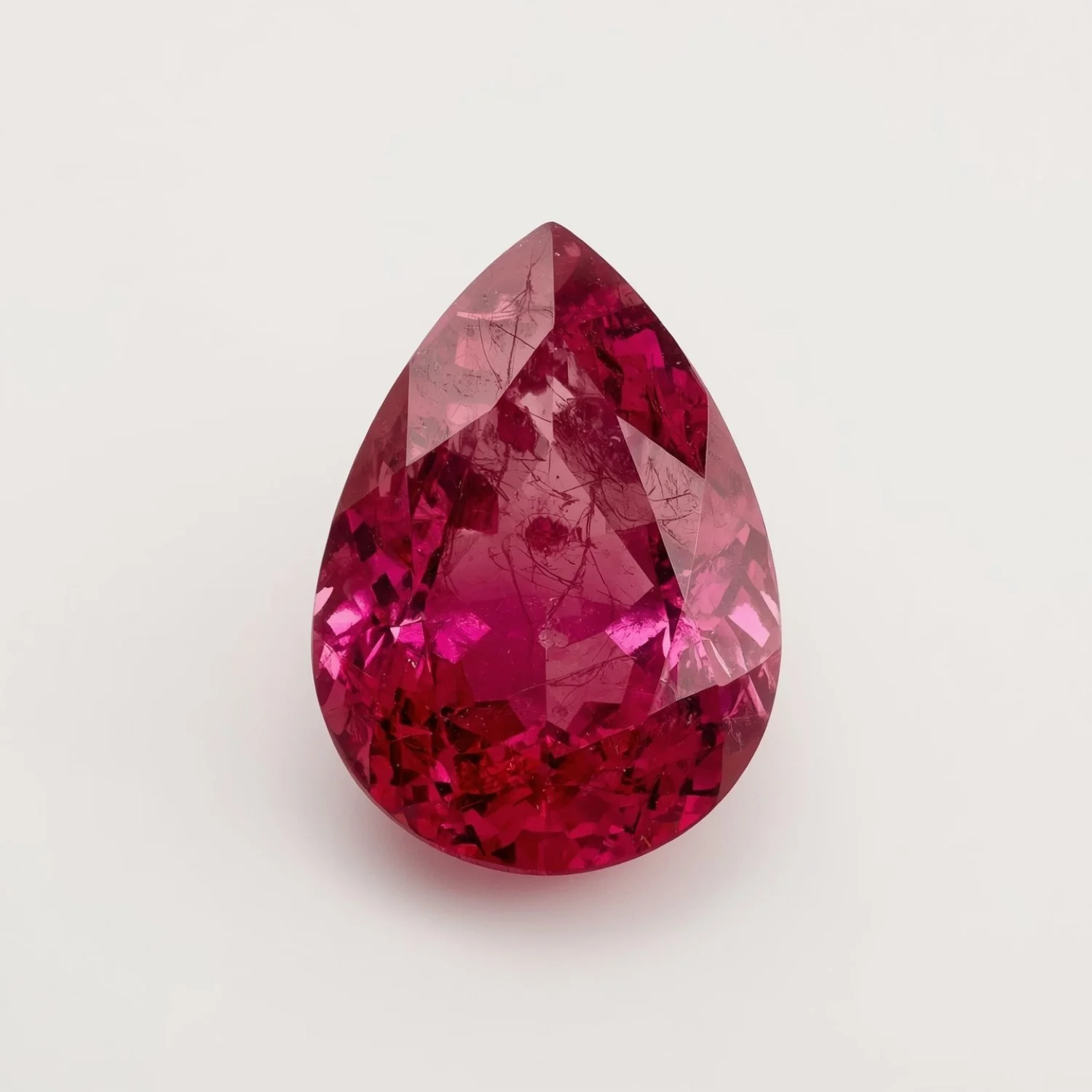 Ruby (GF) 1PC Small 7x9 MM Pear Faceted Pink Polished Precious Loose Gems - Image 2