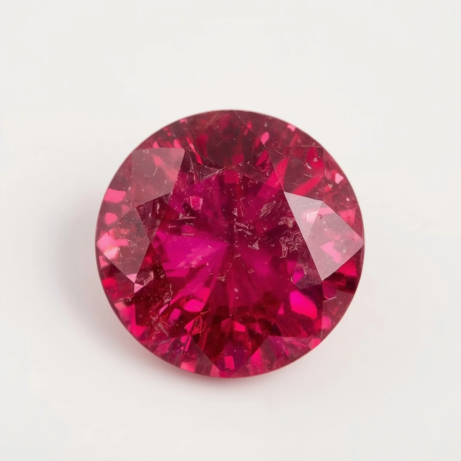 Ruby (GF) 1PC Small 8x8 MM Round Faceted Pink Luster Precious Loose Gems - Image 2