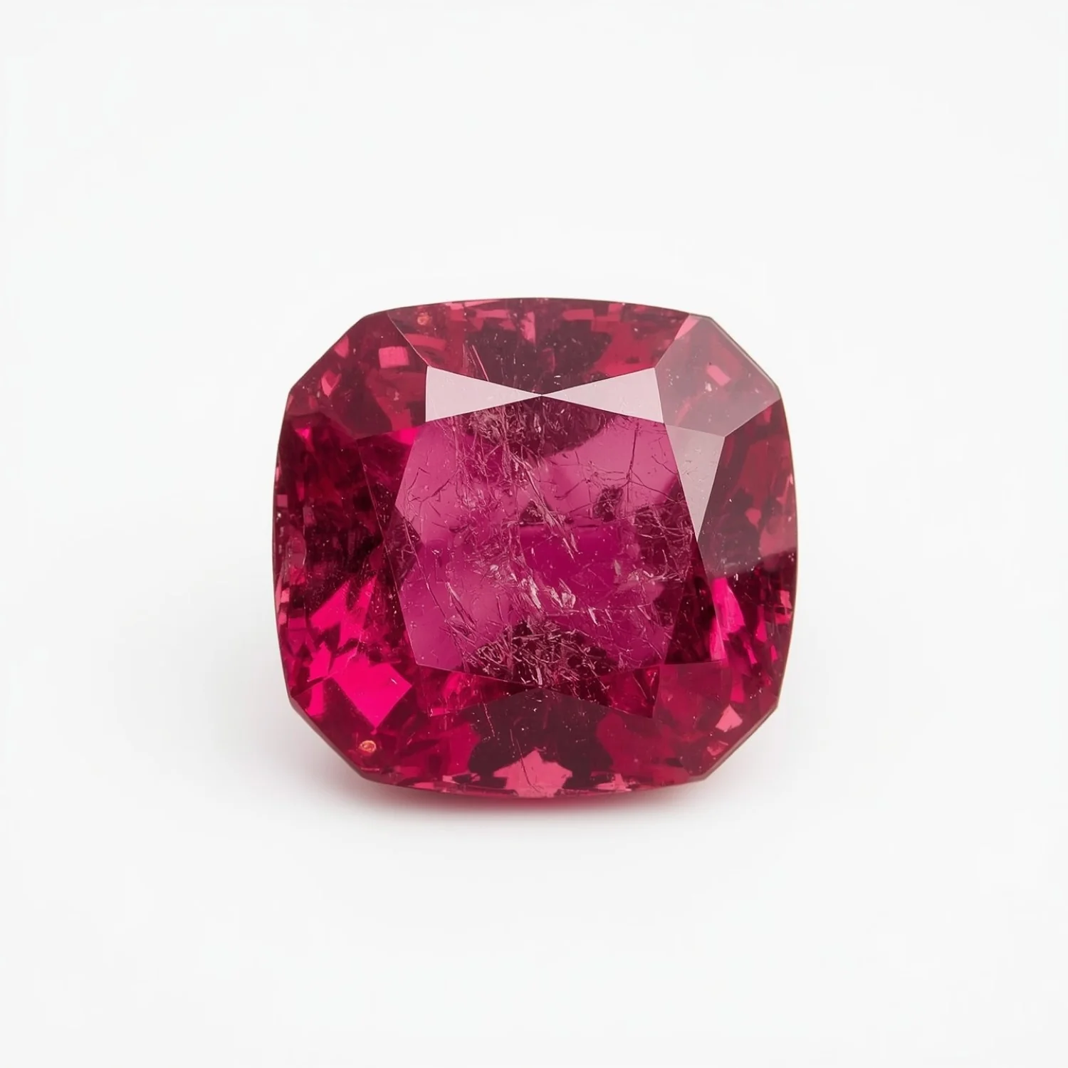 Ruby (GF) 1PC Tiny 5x5 MM Cushion Faceted Pink Sparkling Precious Loose Gemstone - Image 2