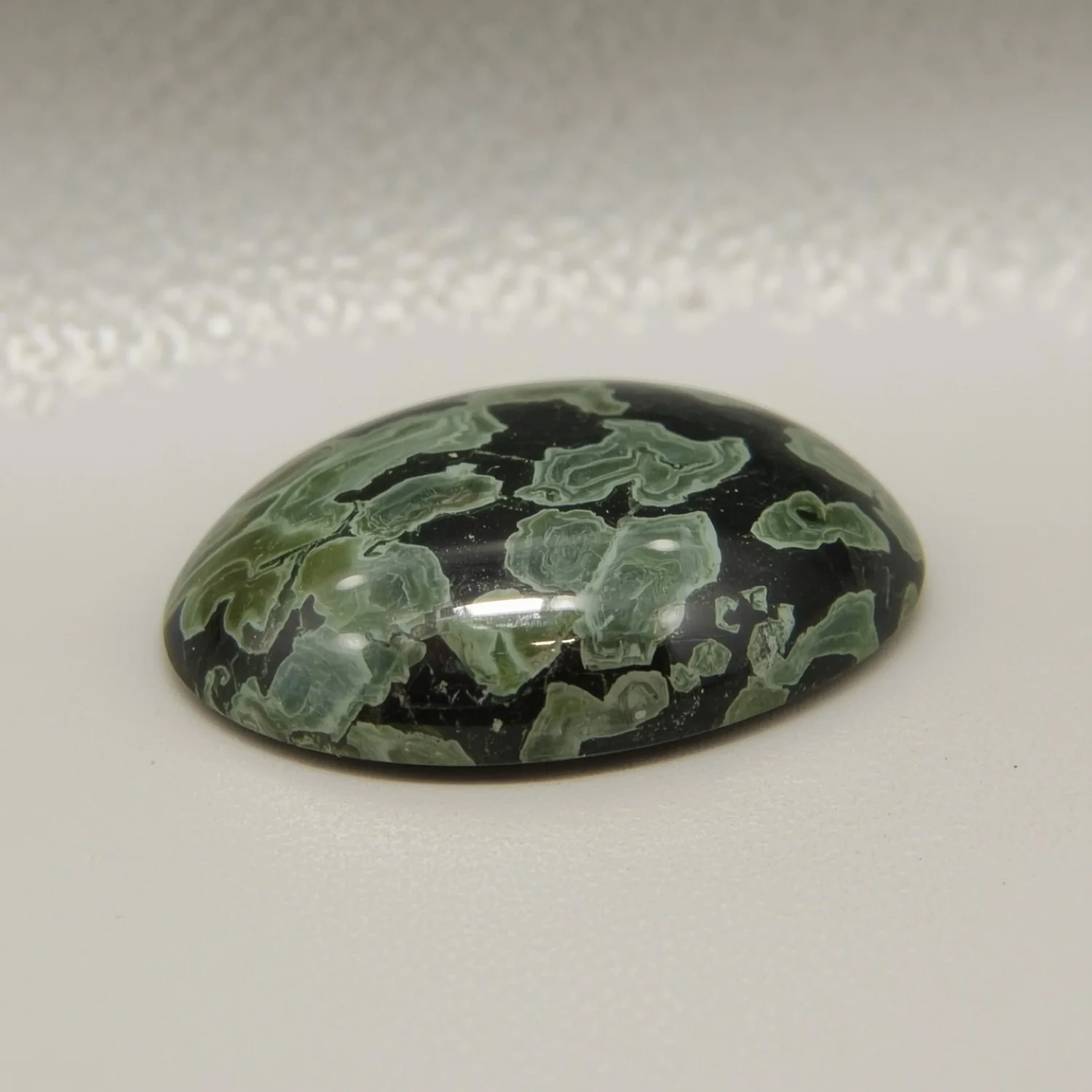 Serpentine 1PC Small 7x9 MM Oval Cabochon Green Polished semi Precious Loose Gems - Image 2