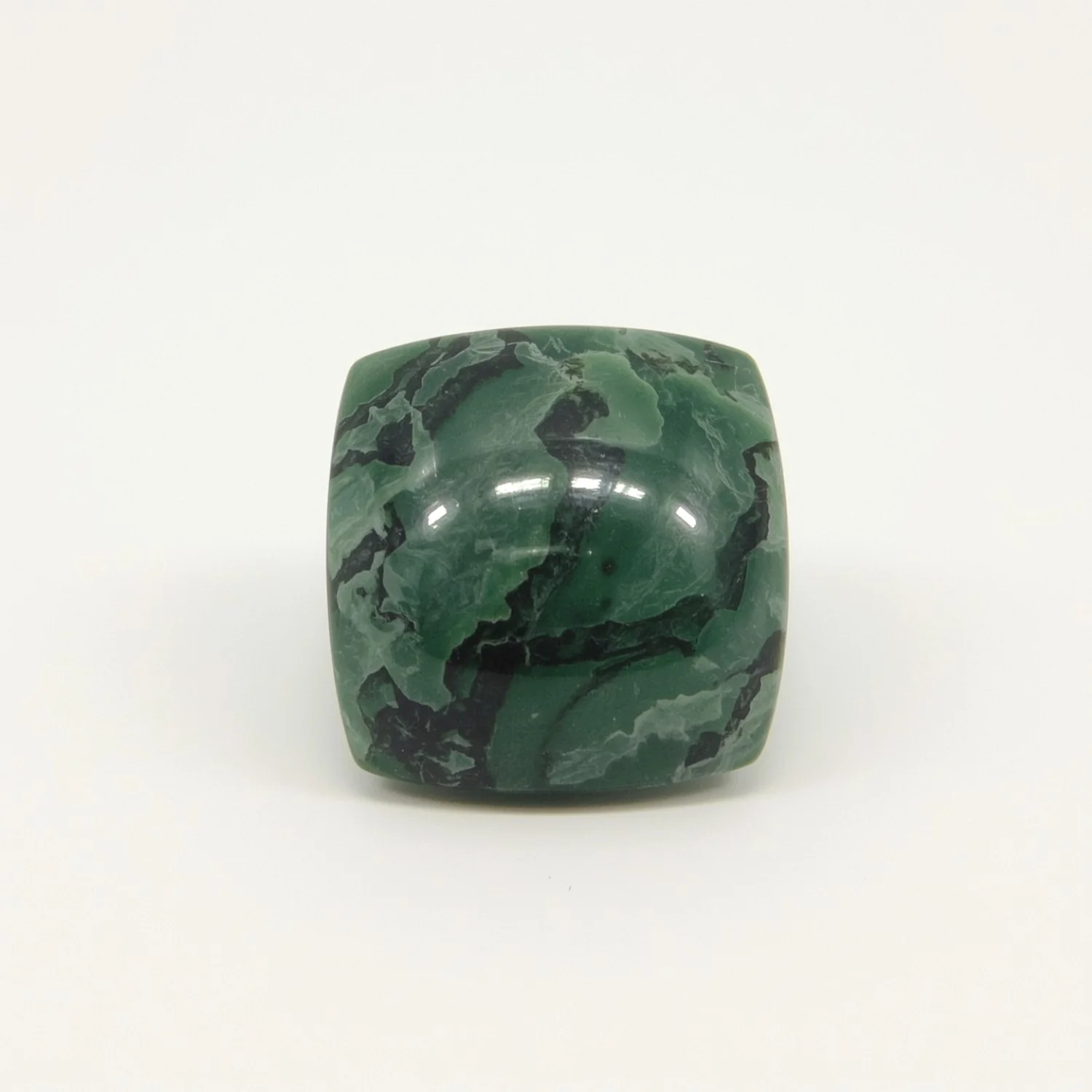 Serpentine 1PC Small 8x8 MM Square Cabochon Green Superior semi Precious Gems - Image 2