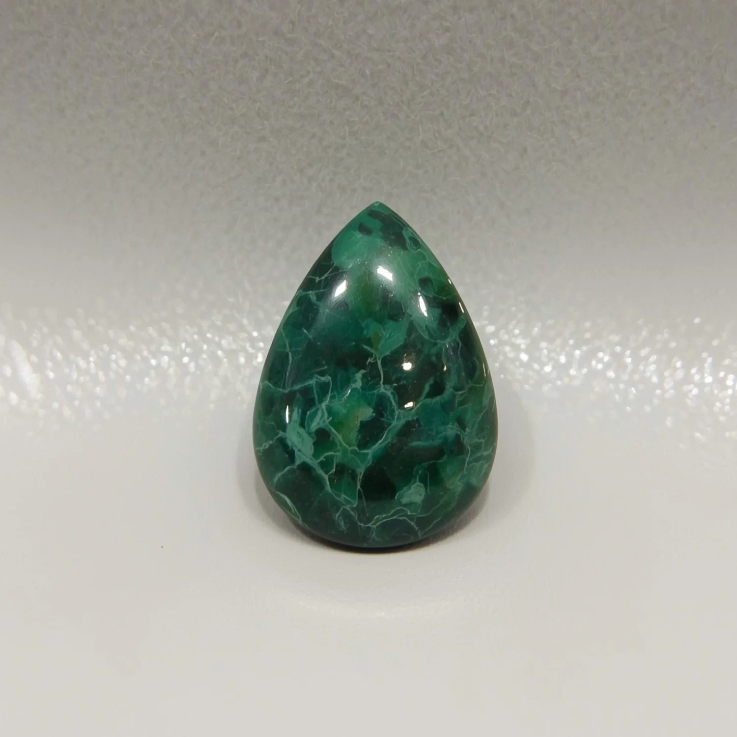 Serpentine 1PC Tiny 5x7 MM Pear Cabochon Green Luster semi Precious Loose Gemstones - Image 2