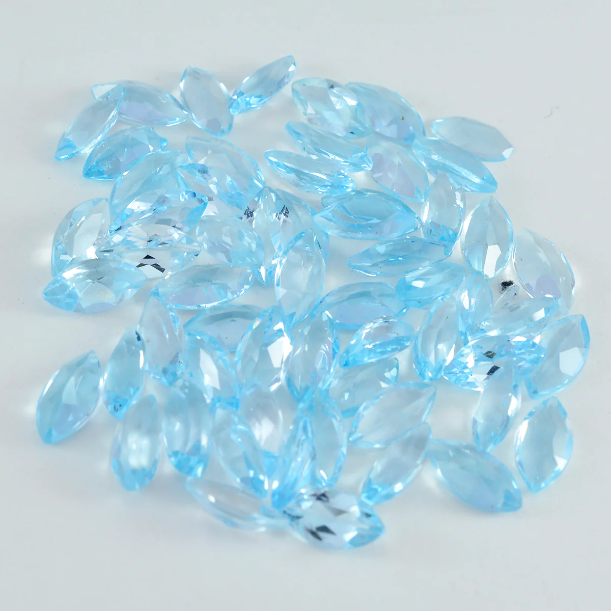 Sky Blue Topaz 1PC Chunky 10x20 MM Marquise Faceted Blue Brilliant Semi Precious Loose Gems - Image 3