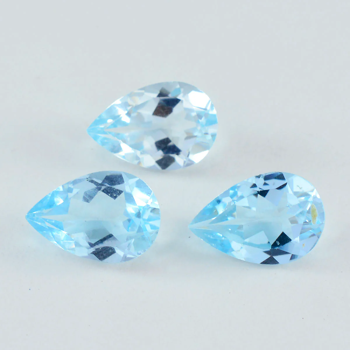 Sky Blue Topaz 1PC Chunky 12x16 MM Pear Faceted Blue Genuine Semi Precious Loose Gemstones