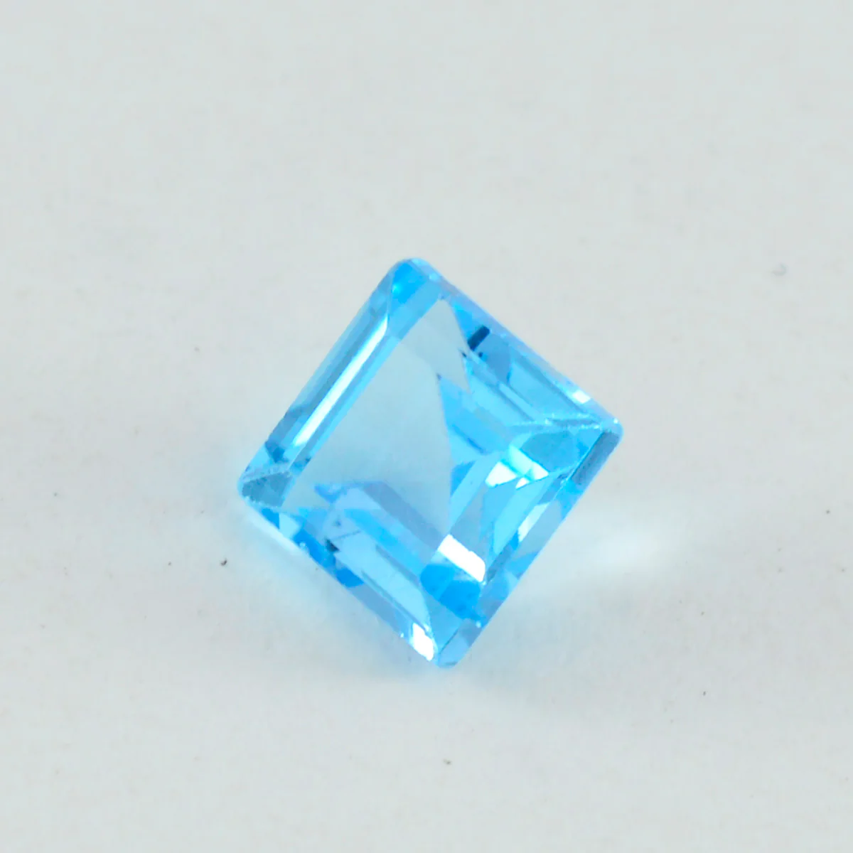 Sky Blue Topaz 1PC Chunky 13x13 MM Square Faceted Blue Natural Semi Precious Gems