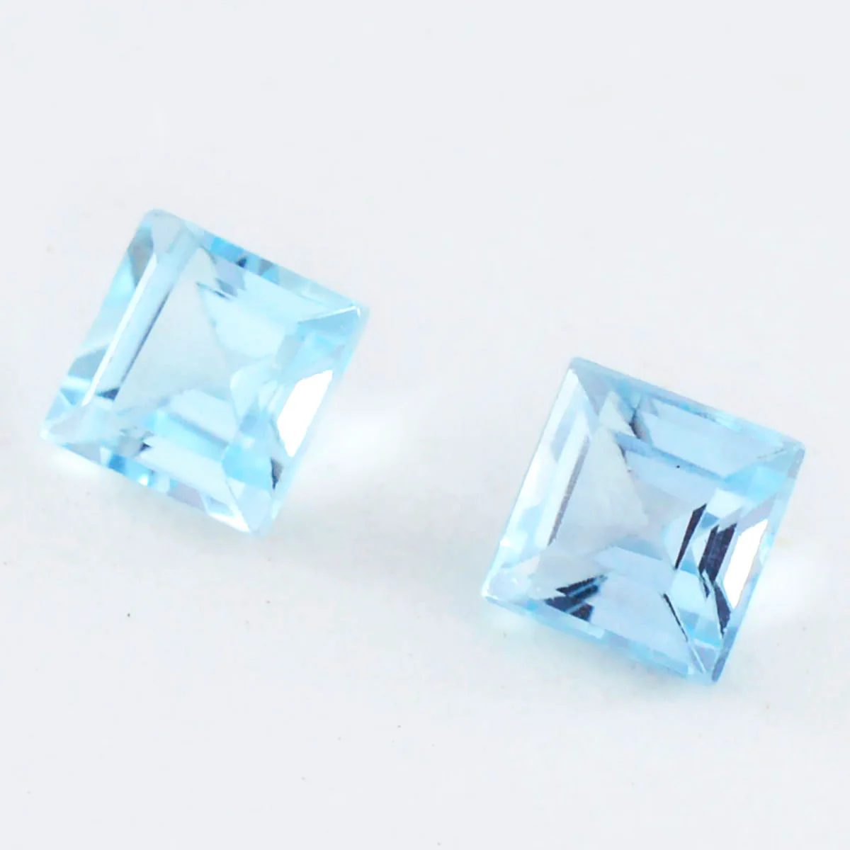 Sky Blue Topaz 1PC Chunky 13x13 MM Square Faceted Blue Natural Semi Precious Gems - Image 3