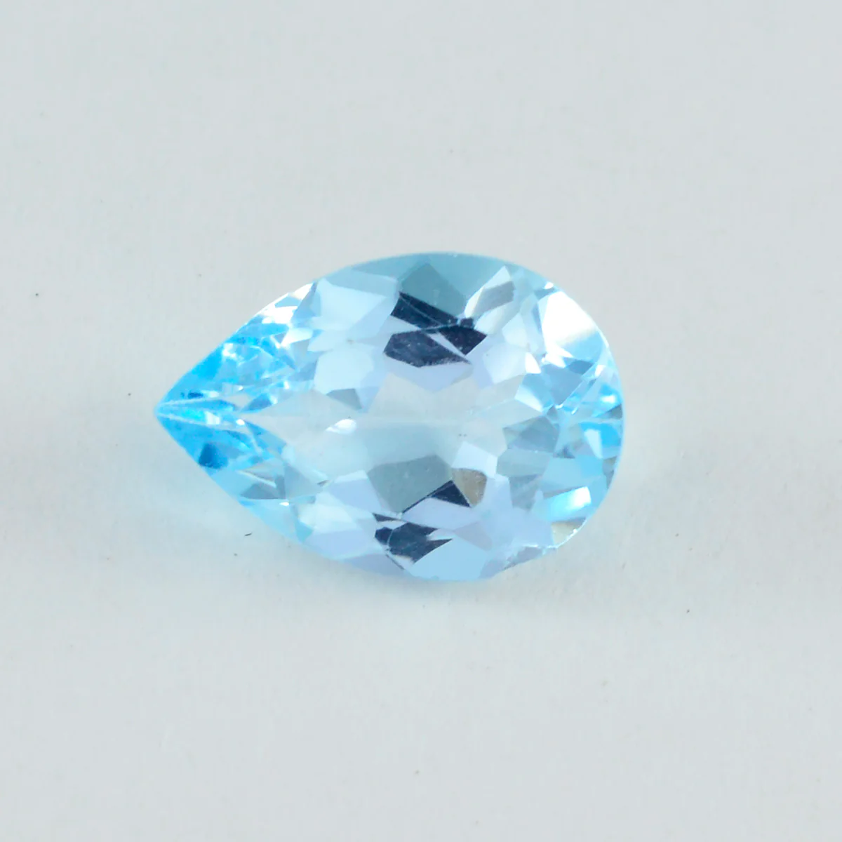 Sky Blue Topaz 1PC Chunky 13x18 MM Pear Faceted Blue Superior Semi Precious Gems - Image 3