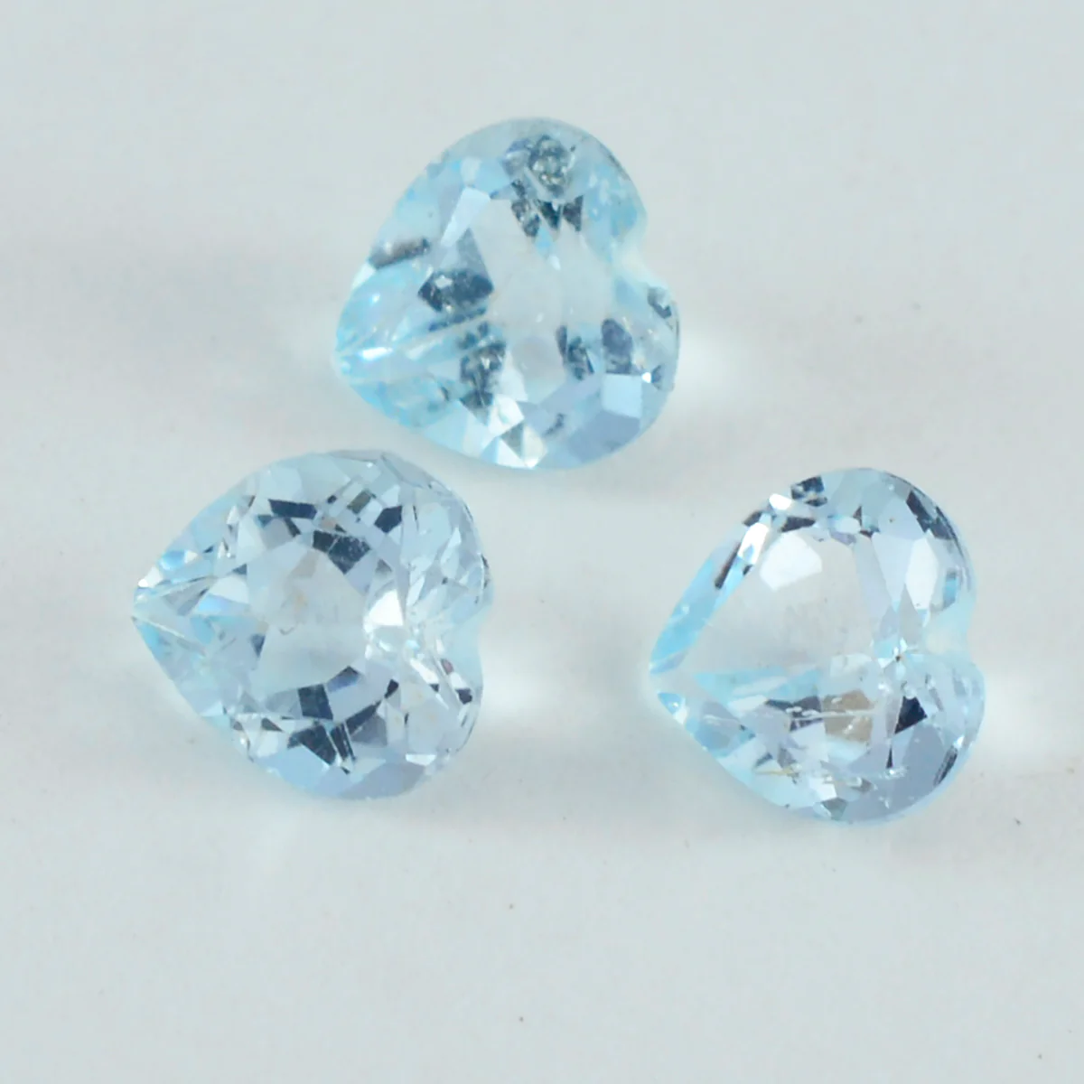 Sky Blue Topaz 1PC Chunky 15x15 MM Heart Faceted Blue Superior Semi Precious Loose Gemstone