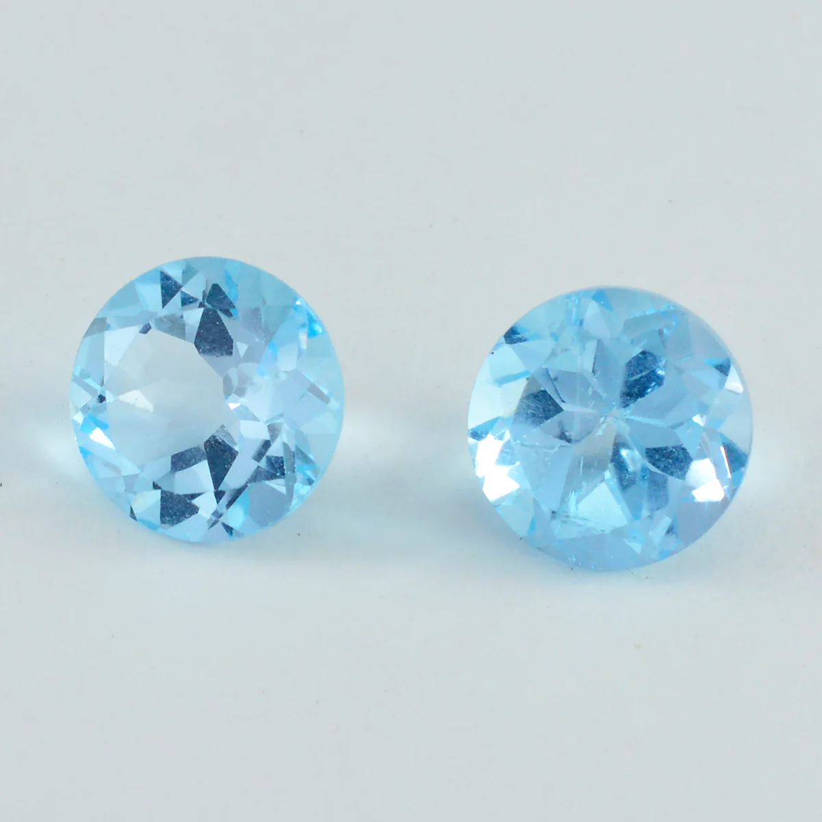 Sky Blue Topaz 1PC Chunky 15x15 MM Round Faceted Blue Superior Semi Precious Loose Gemstone - Image 2