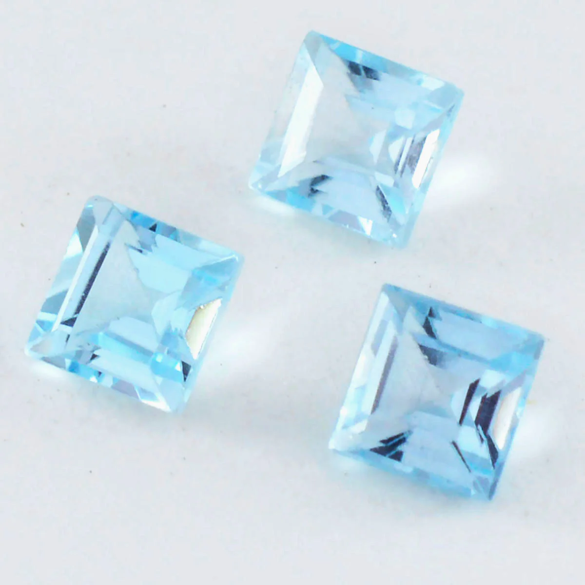 Sky Blue Topaz 1PC Chunky 15x15 MM Square Faceted Blue Superior Semi Precious Loose Gemstone - Image 2