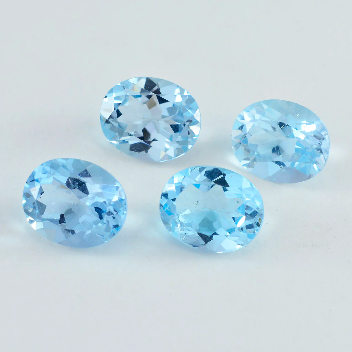 Sky Blue Topaz 1PC Chunky 15x20 MM Oval Faceted Blue Polished Semi Precious Loose Gemstones - Image 3