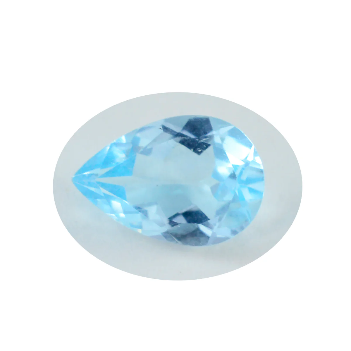 Sky Blue Topaz 1PC Chunky 15x20 MM Pear Faceted Blue Pure Semi Precious Loose Gems