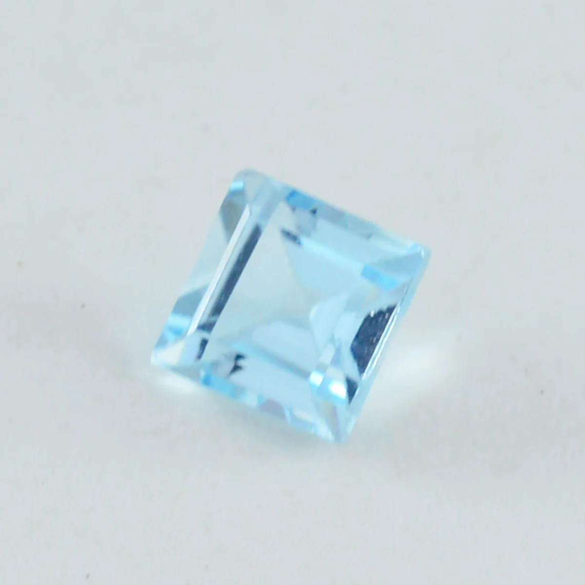 Sky Blue Topaz 1PC Chunky 16x16 MM Square Faceted Blue Pure Semi Precious Loose Gemstones