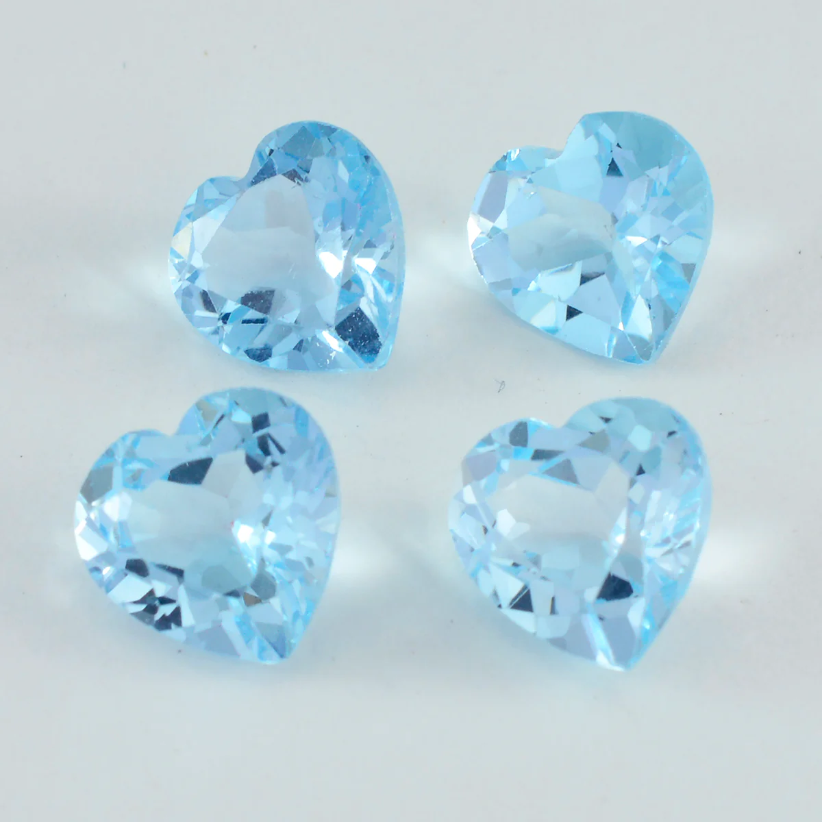 Sky Blue Topaz 1PC Large 10x10 MM Heart Faceted Blue Shine Semi Precious Loose Gems - Image 2