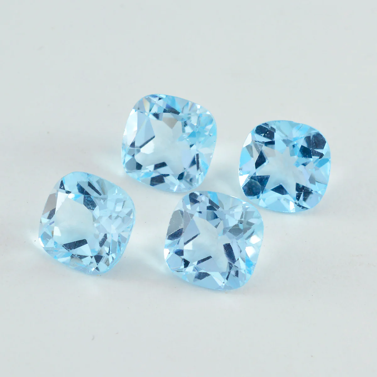 Sky Blue Topaz 1PC Large 11x11 MM Cushion Faceted Blue Fine Semi Precious Loose Gemstone - Image 3