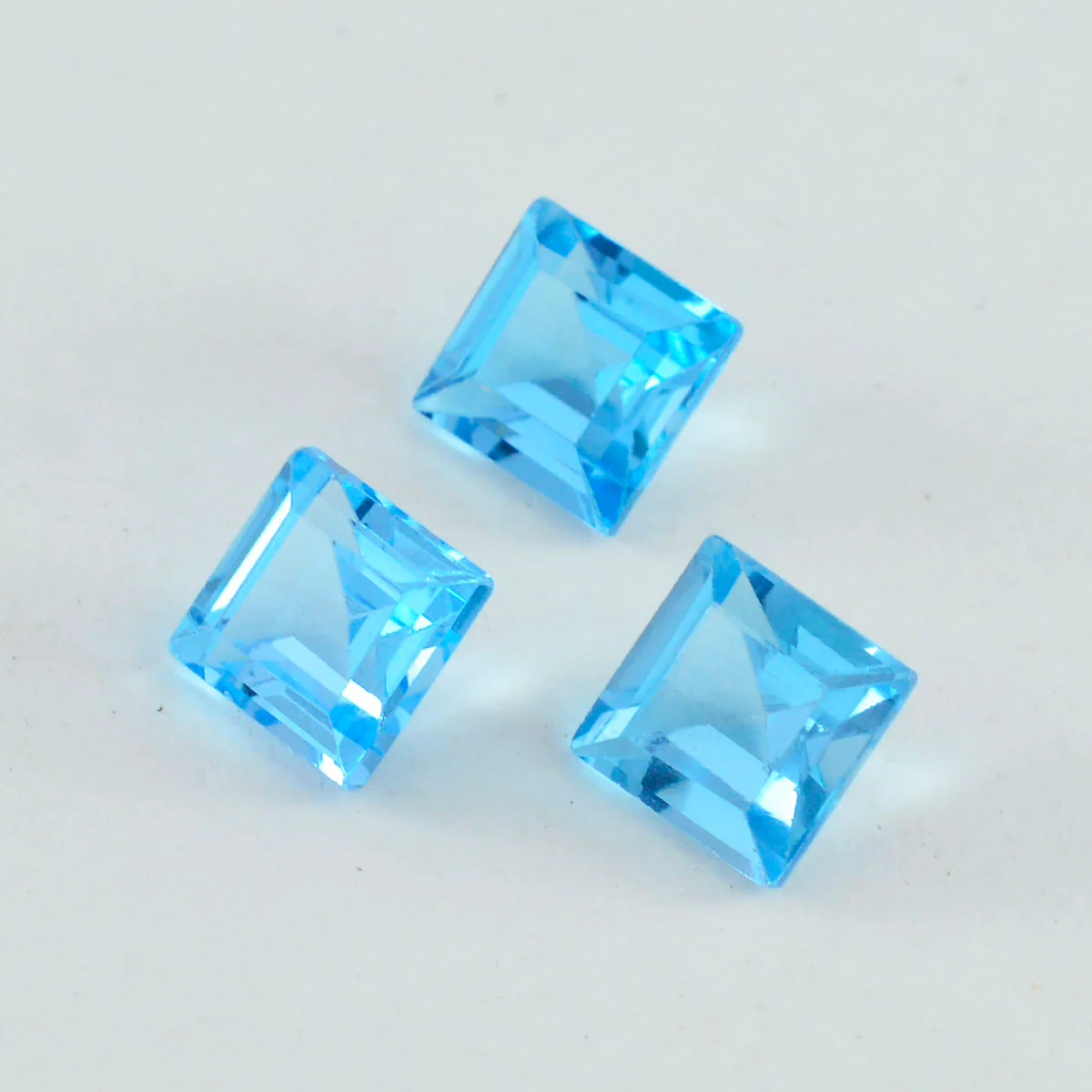 Sky Blue Topaz 1PC Large 11x11 MM Square Faceted Blue Fine Semi Precious Loose Gemstone - Image 2