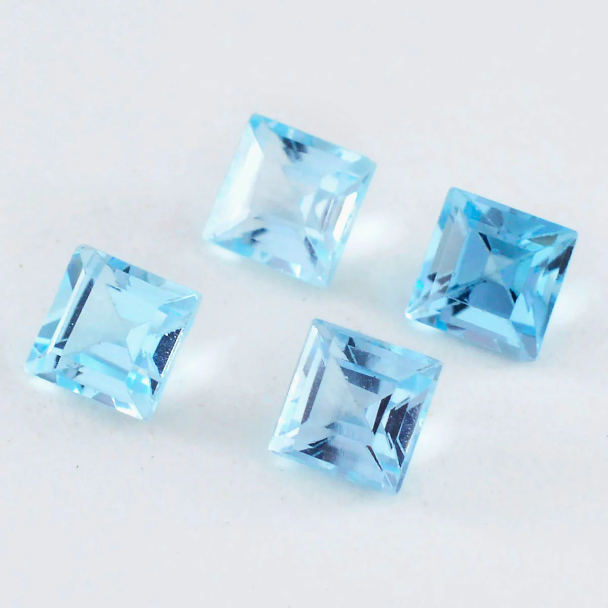 Sky Blue Topaz 1PC Large 12x12 MM Square Faceted Blue High-Quality Semi Precious Loose Gemstones - Image 2