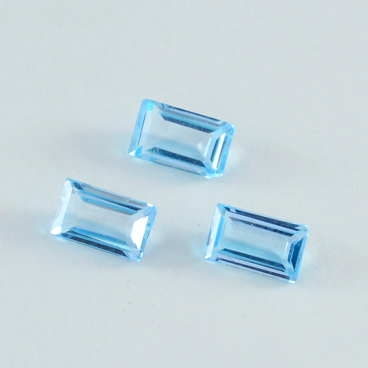 Sky Blue Topaz 1PC Large 8x16 MM Baguette Faceted Blue Lustrous Semi Precious Loose Gemstone