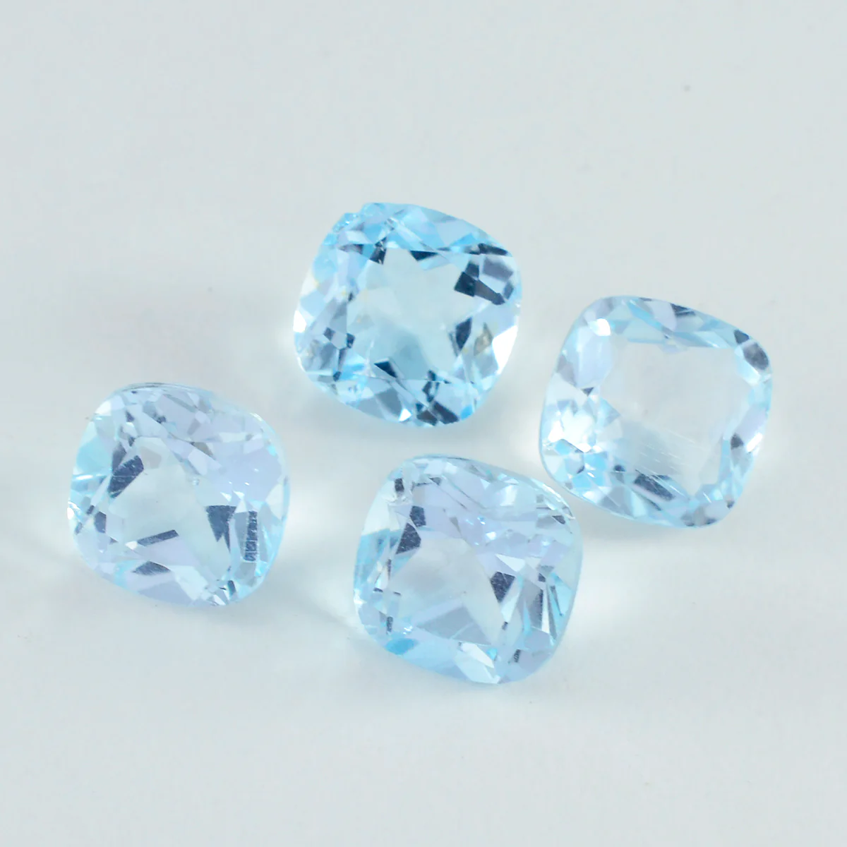 Sky Blue Topaz 1PC Medium 9x9 MM Cushion Faceted Blue Lustrous Semi Precious Gems - Image 2
