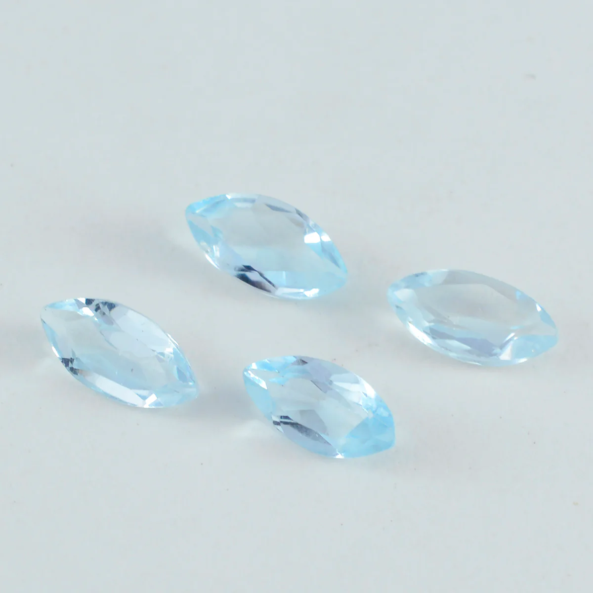 Sky Blue Topaz 1PC Small 5x10 MM Marquise Faceted Blue Genuine Semi Precious Loose Gems