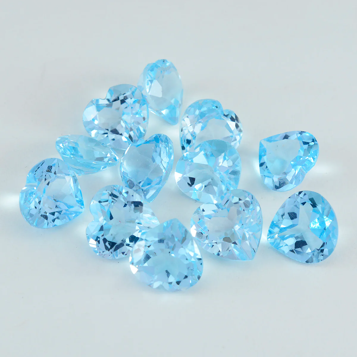 Sky Blue Topaz 1PC Tiny 5x5 MM Heart Faceted Blue Sparkling Semi Precious Gems - Image 3