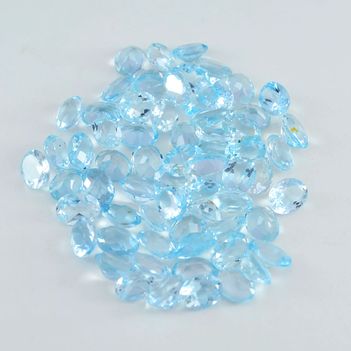 Sky Blue Topaz 1PC Tiny 5x7 MM Oval Faceted Blue Luster Semi Precious Loose Gemstones